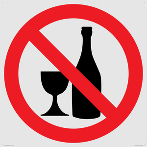 Prohibition: No alcohol